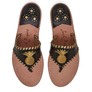 Black Jack Rogers pineapple sandals size 7 1/2 7.5